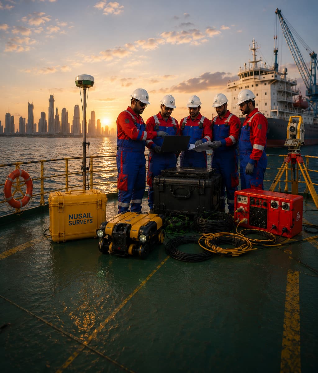 Nusail Engineering Consultancy surveying team at work