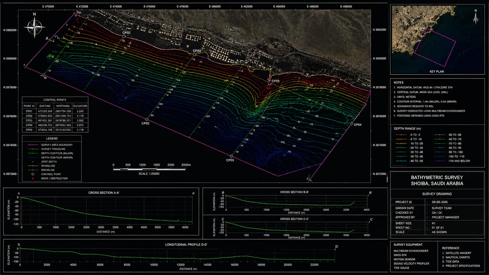 Land Topographic Surveying Survey,Marine survey in oman