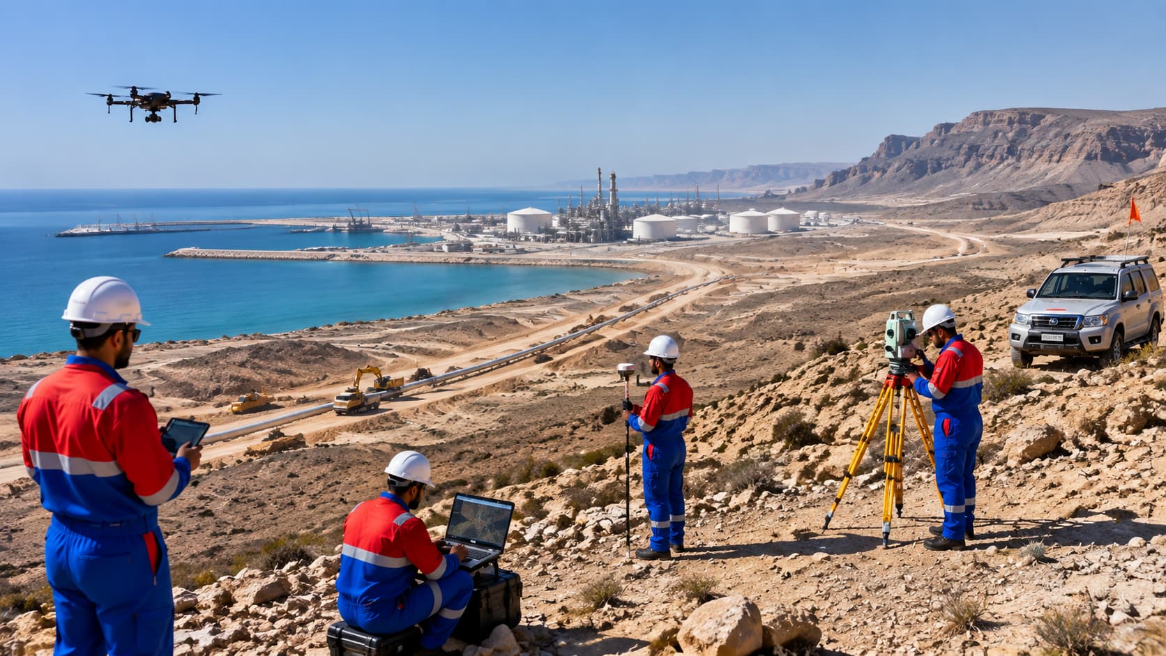 hydrographic survey vs bathymetric survey,Marine survey in oman, Land survey companies in oman
