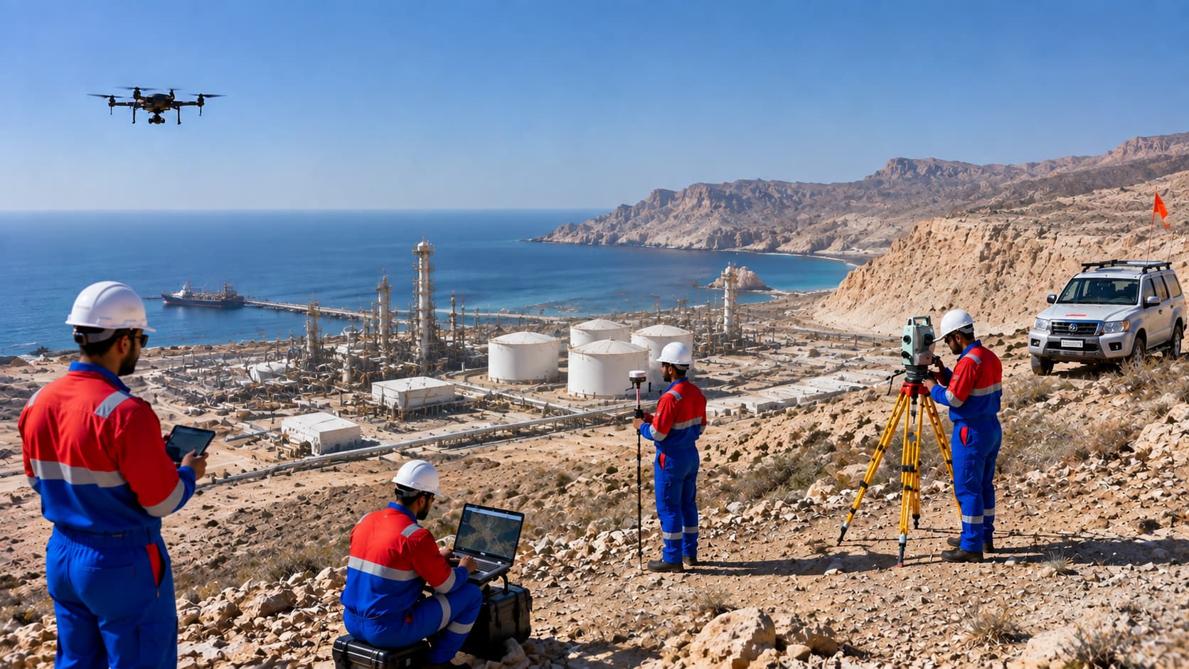 hydrographic and bathymetric survey,Marine survey in oman, Land survey companies in oman