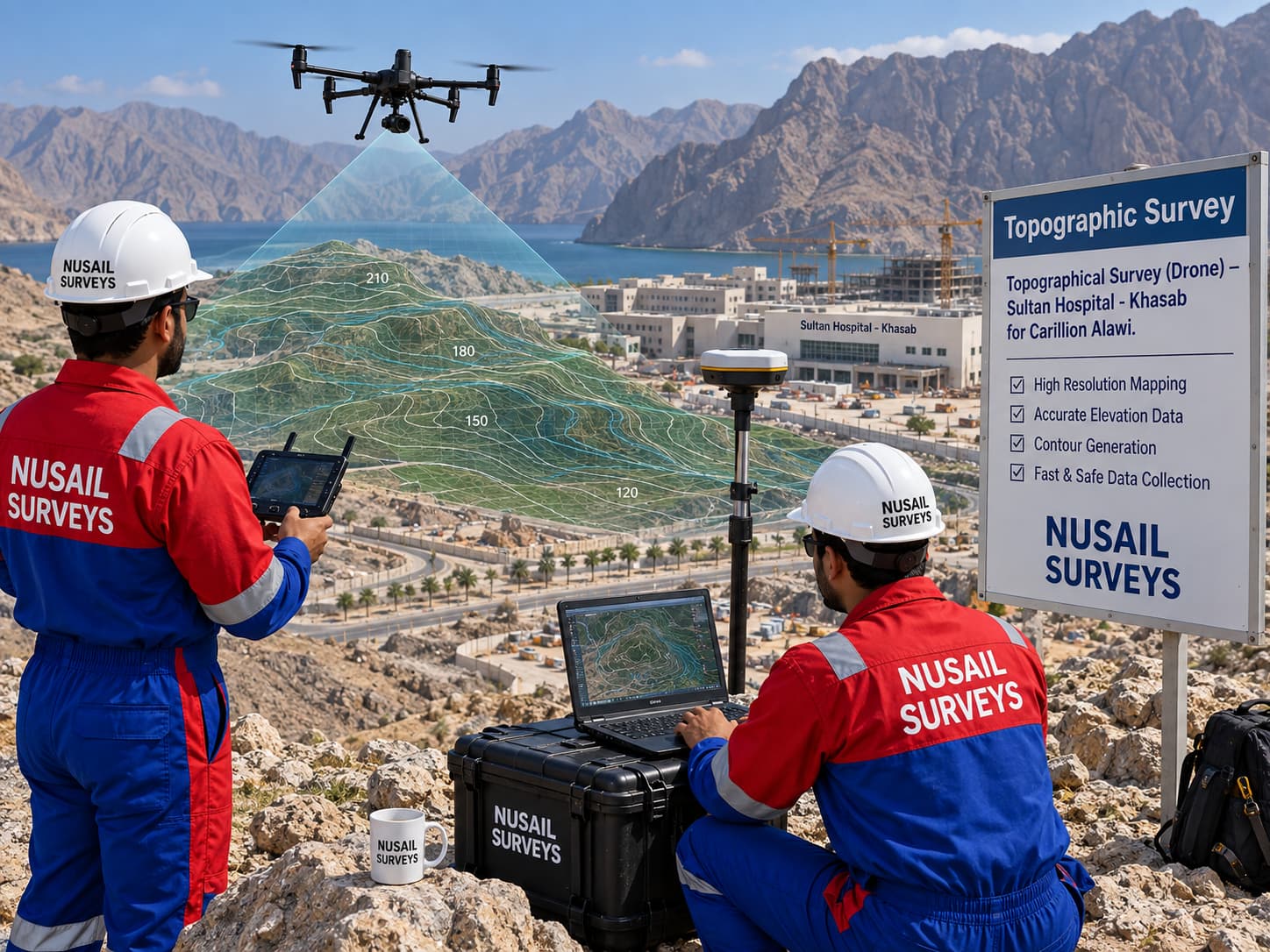 hydrographic survey vs bathymetric survey,Nusail HSE,Marine survey in oman, Land survey companies in oman