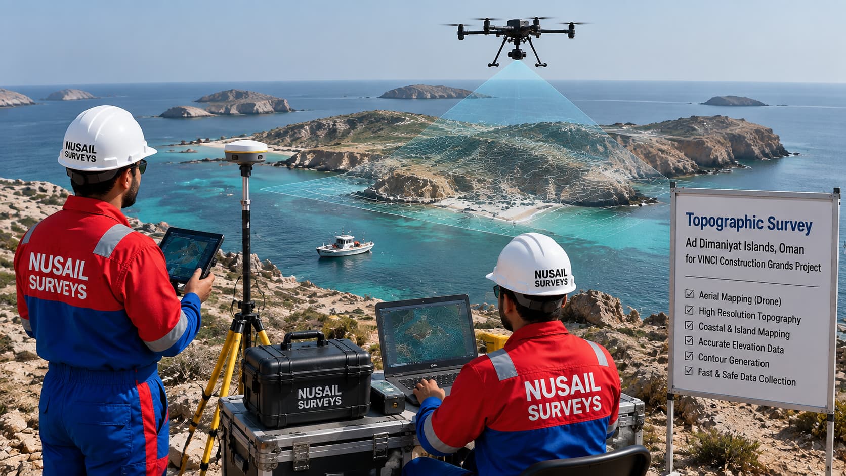 hydrographic and bathymetric survey,Nusail HSE,Marine survey in oman, Land survey companies in oman