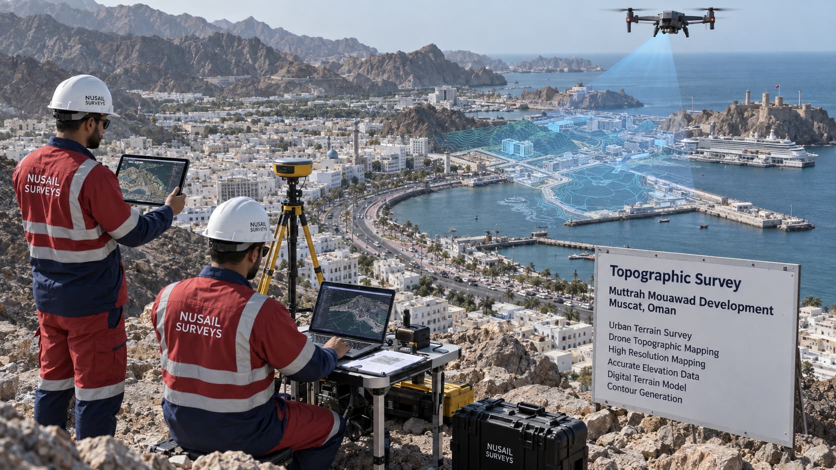 land survey business,Nusail HSE,Marine survey in oman, Land survey companies in oman