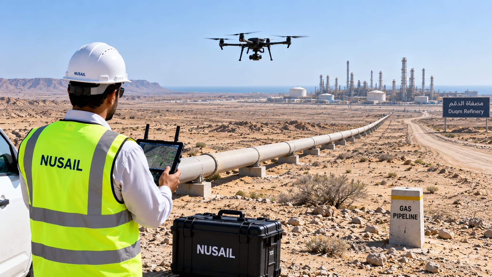 drones surveying and mapping,Nusail HSE,Marine survey in oman, Land survey companies in oman
