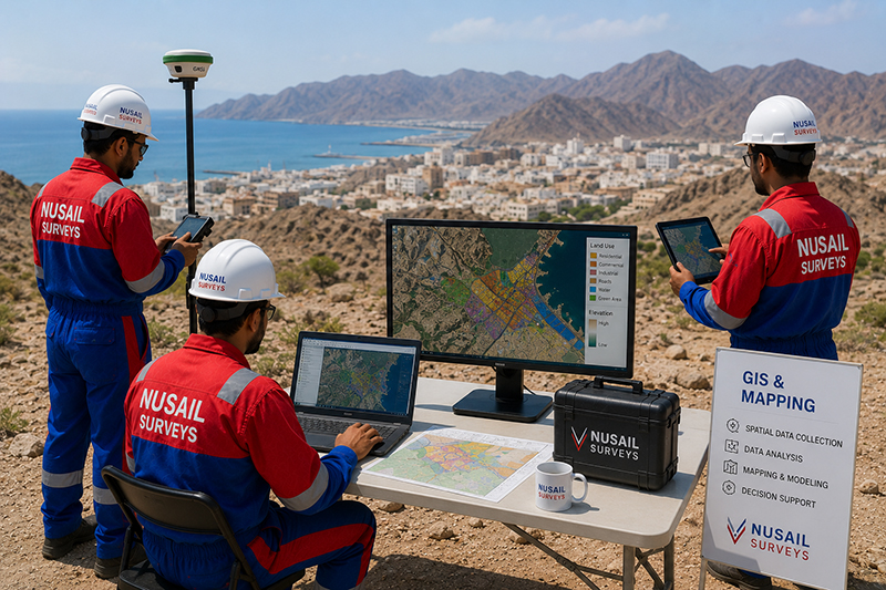 GIS and Remote Sensing,Land Survey,Marine survey in oman