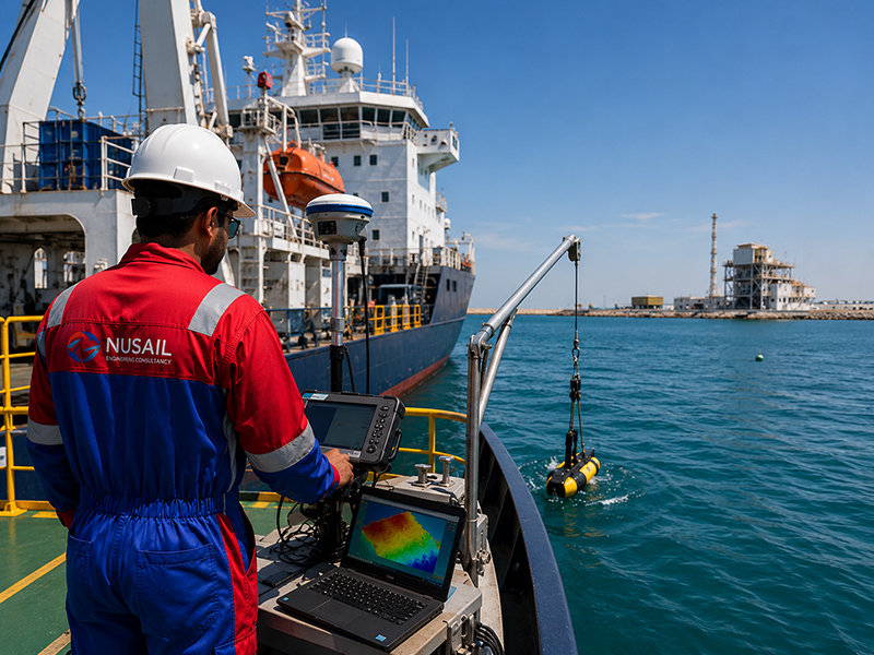 Hydrographic and marine survey in Oman by Nusail