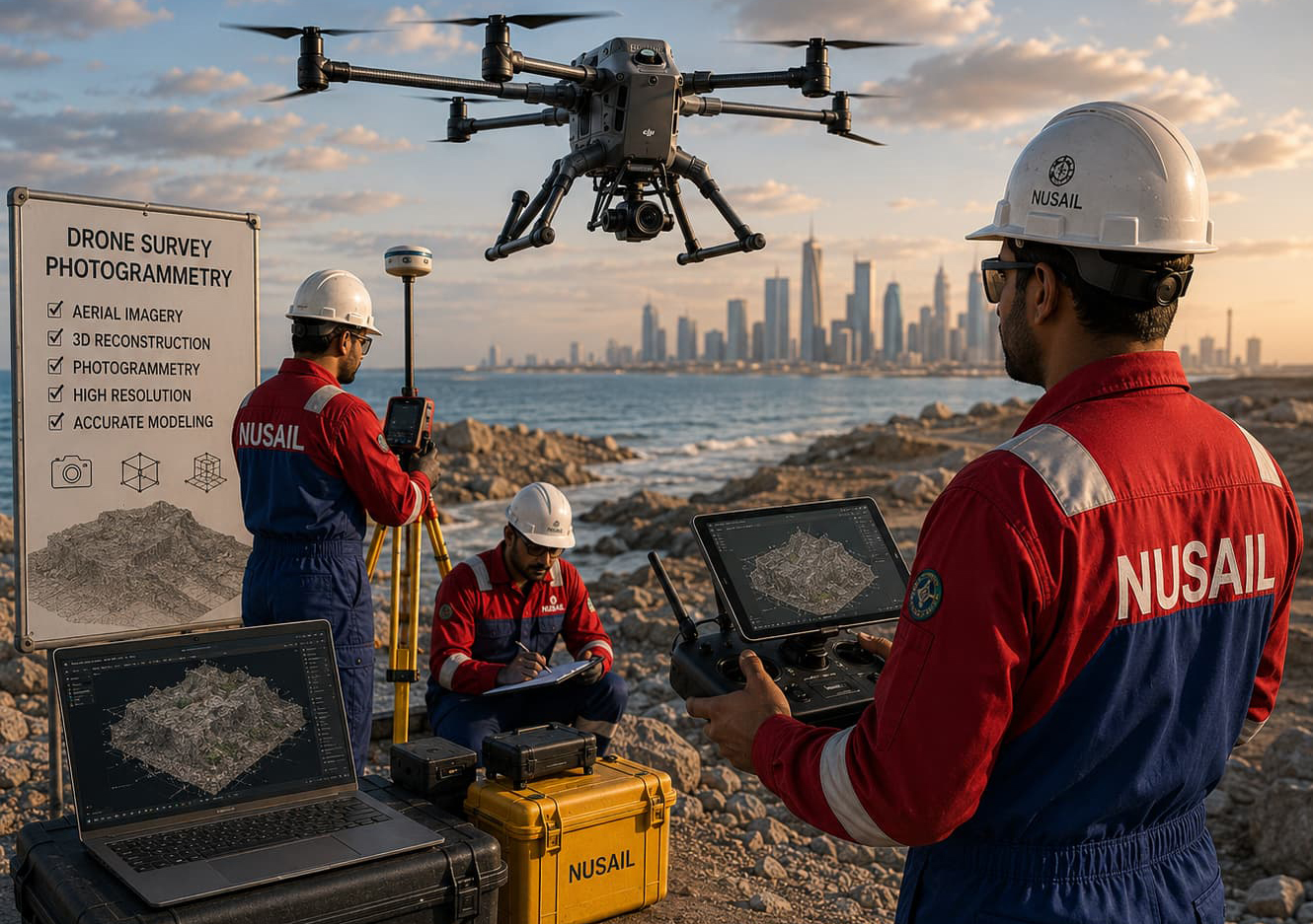 drones surveying and mapping,Nusail HSE,Marine survey in oman, Land survey companies in oman
